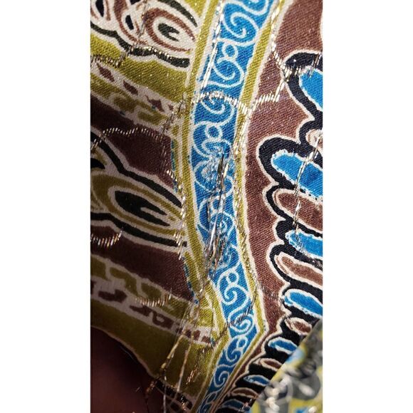 Anna Sui Vintage Silk & Metallic Dress Size Medium - Picture 6 of 6